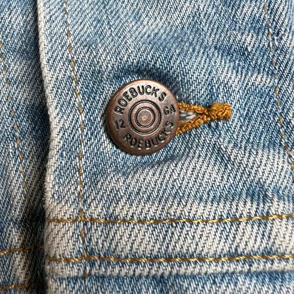 Vintage 1970's SEARS & Roebuck Denim Trucker Jacket Western Wear Men's Size 42R - Picture 9 of 11